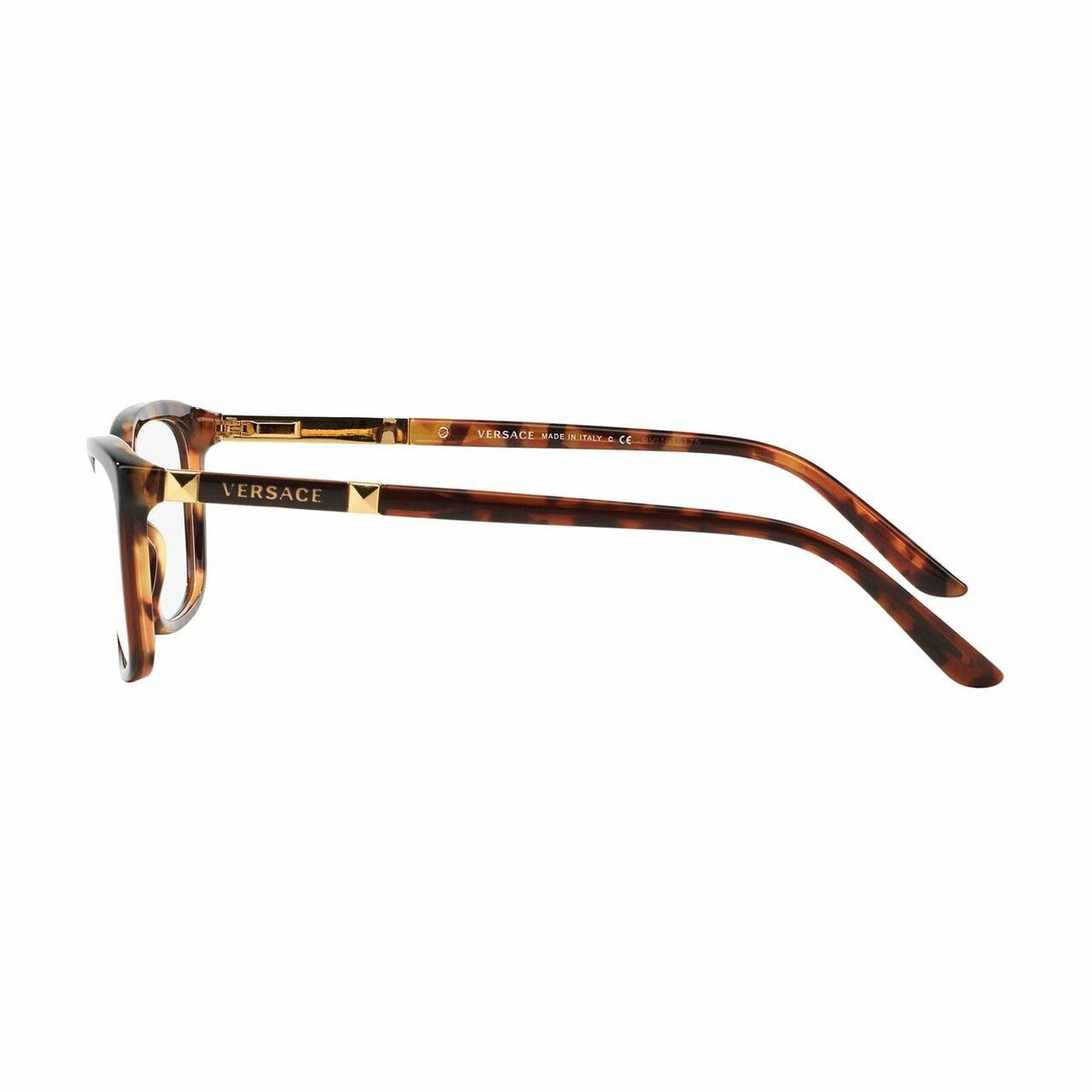 Versace VE3186-5077 Havana Rectangular Women's Plastic Eyeglasses showcasing elegant design and quality craftsmanship.